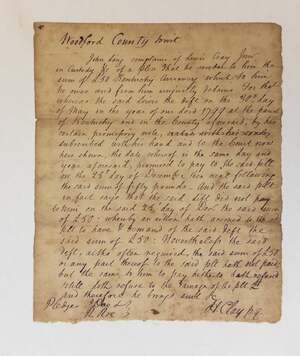 HENRY CLAY SIGNED LEGAL DOCUMENT (1801)
