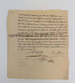 MANUSCRIPT | SIGNED BY LÉMERY, BOULDUC, AND GEOFFROY