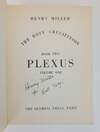 PLEXUS: THE ROSY CRUCIFIXION, BOOK TWO [Two Volumes] [Inscribed to William Targ]