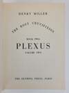 PLEXUS: THE ROSY CRUCIFIXION, BOOK TWO [Two Volumes] [Inscribed to William Targ]