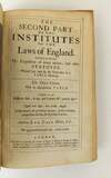 THE SECOND PART OF THE INSTITUTES OF THE LAWS OF ENGLAND