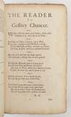 THE WORKS OF OUR ANCIENT, LEARNED, & EXCELLENT ENGLISH POET, JEFFREY CHAUCER