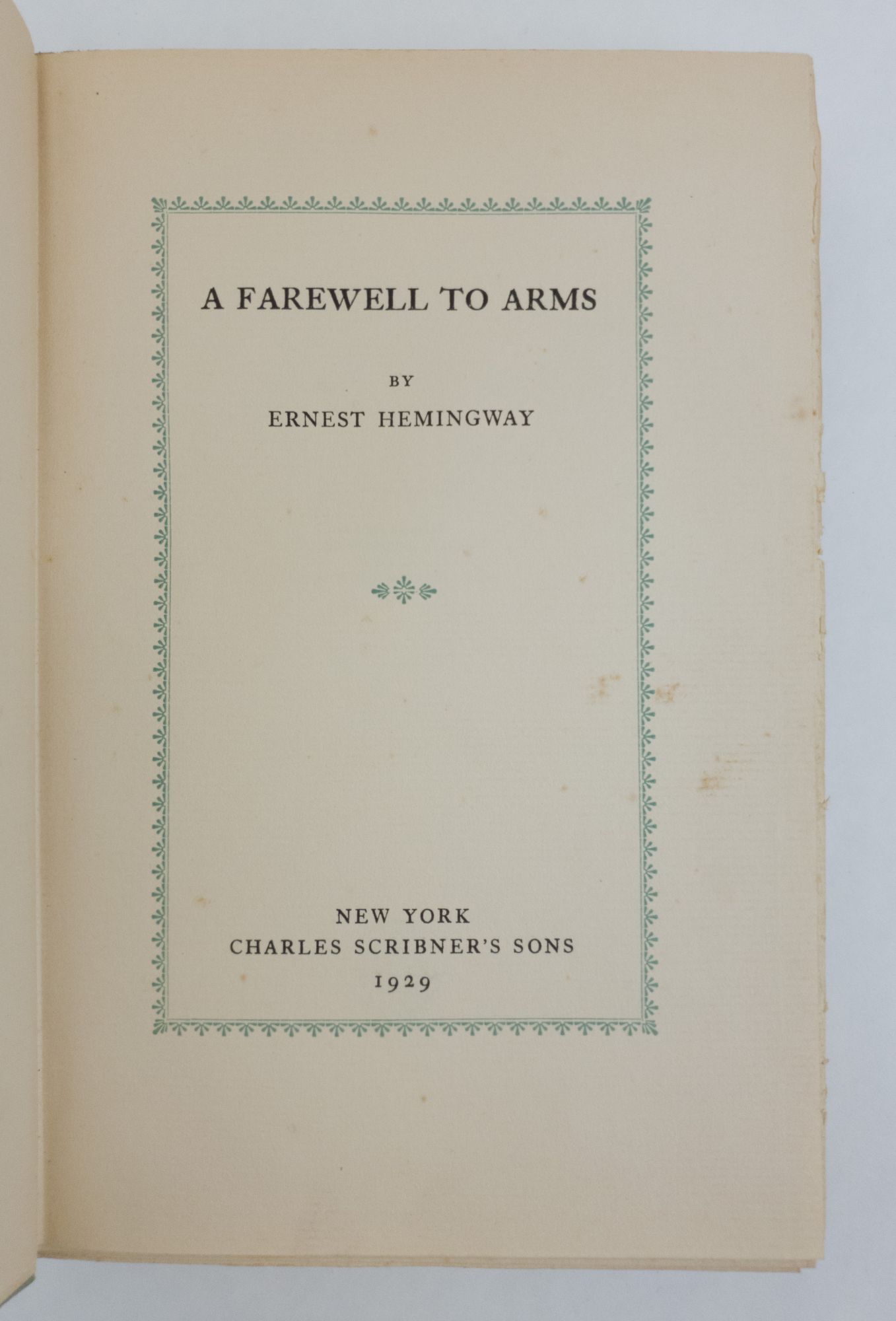 Product Image for A FAREWELL TO ARMS [Signed]