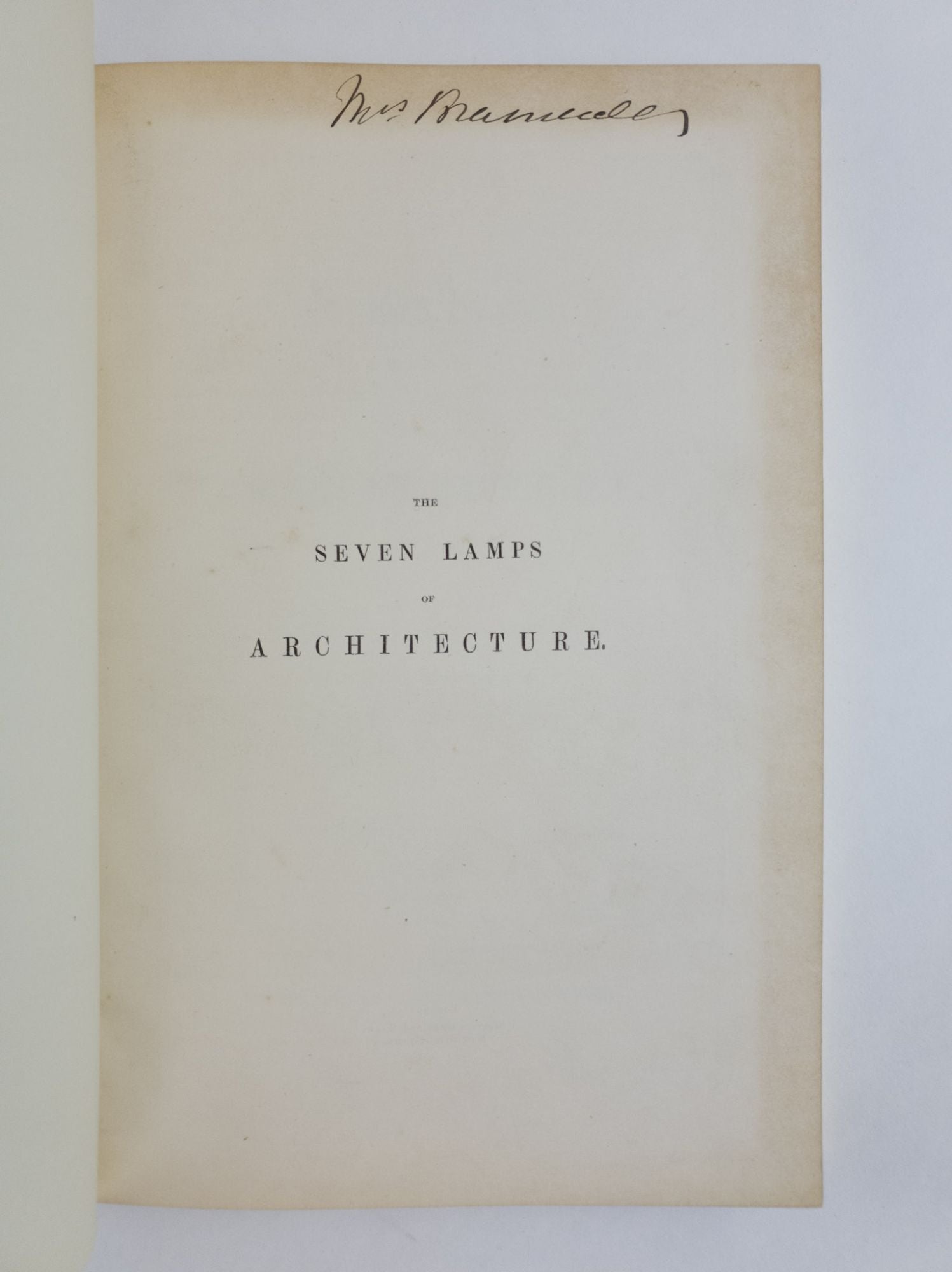 Product Image for THE SEVEN LAMPS OF ARCHITECTURE