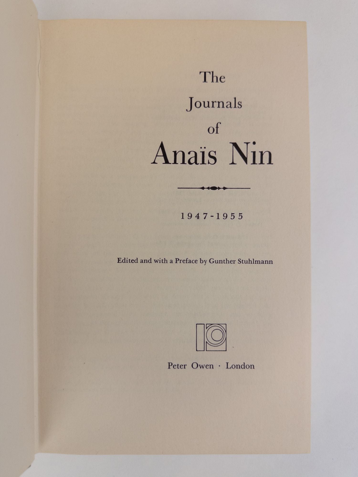 Product Image for THE JOURNALS OF ANAIS NIN - 1947-1955 [Volume Five Only] [Author's Copy]