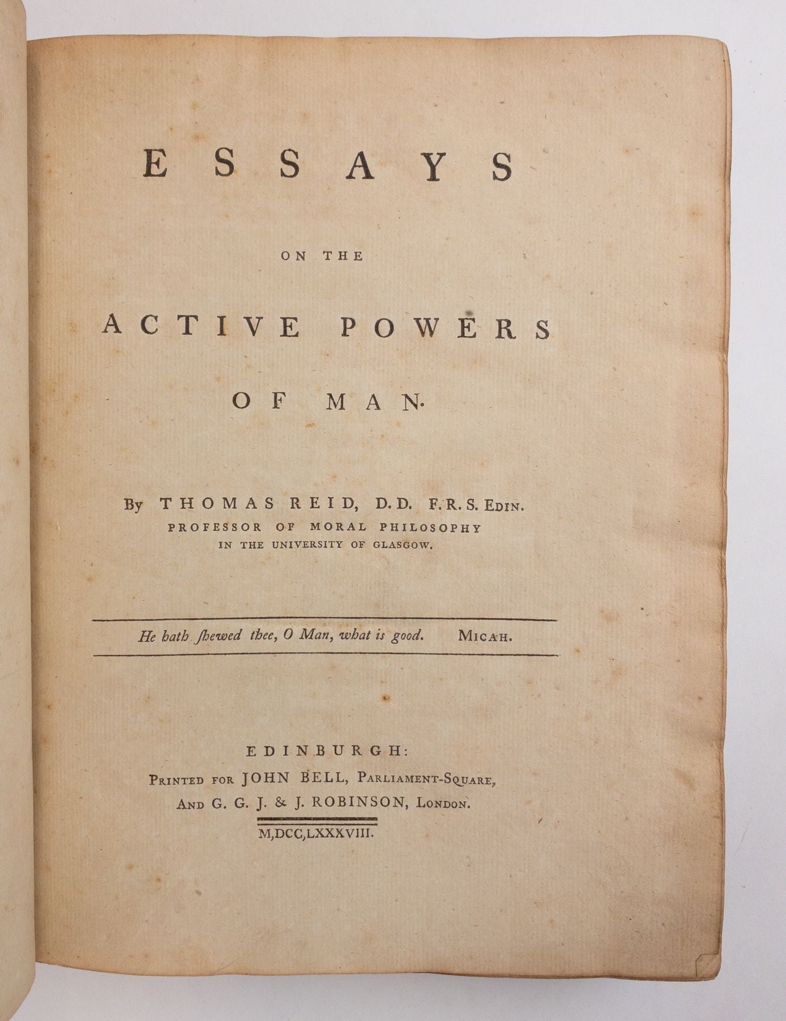 Product Image for ESSAYS ON THE ACTIVE POWERS OF MAN
