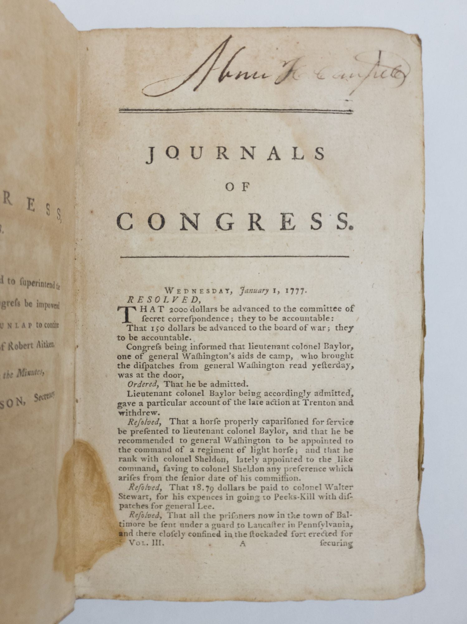 Product Image for JOURNALS OF CONGRESS [Volumes II - V, VII - IX]