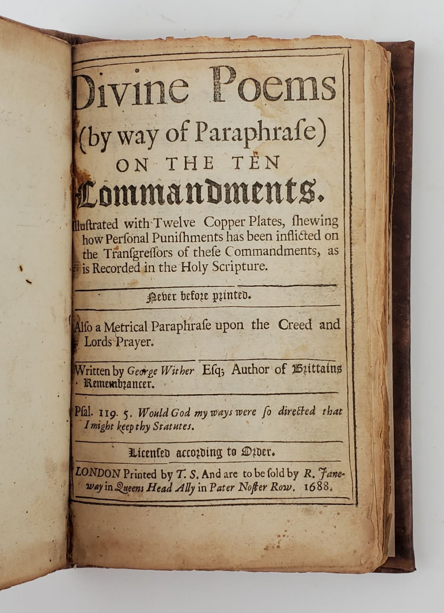 Product Image for DIVINE POEMS (BY WAY OF PARAPHRASE) ON THE TEN COMMANDMENTS