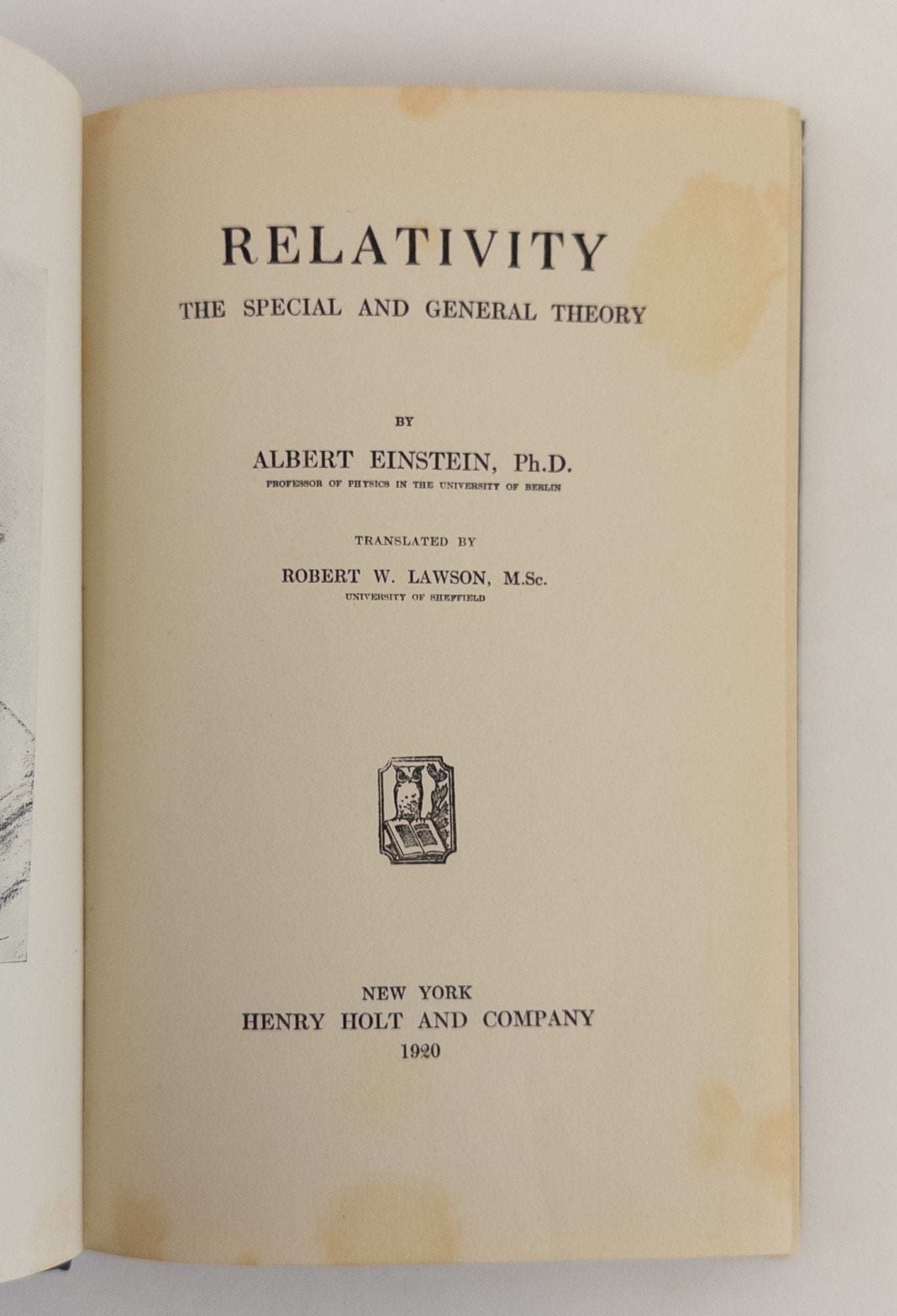 Product Image for RELATIVITY - THE SPECIAL AND GENERAL THEORY