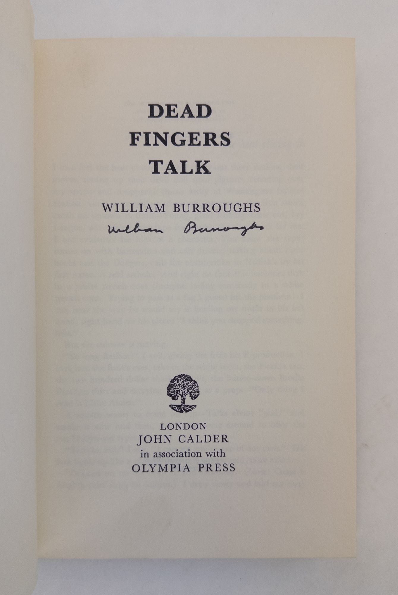 Product Image for DEAD FINGERS TALK [Signed]