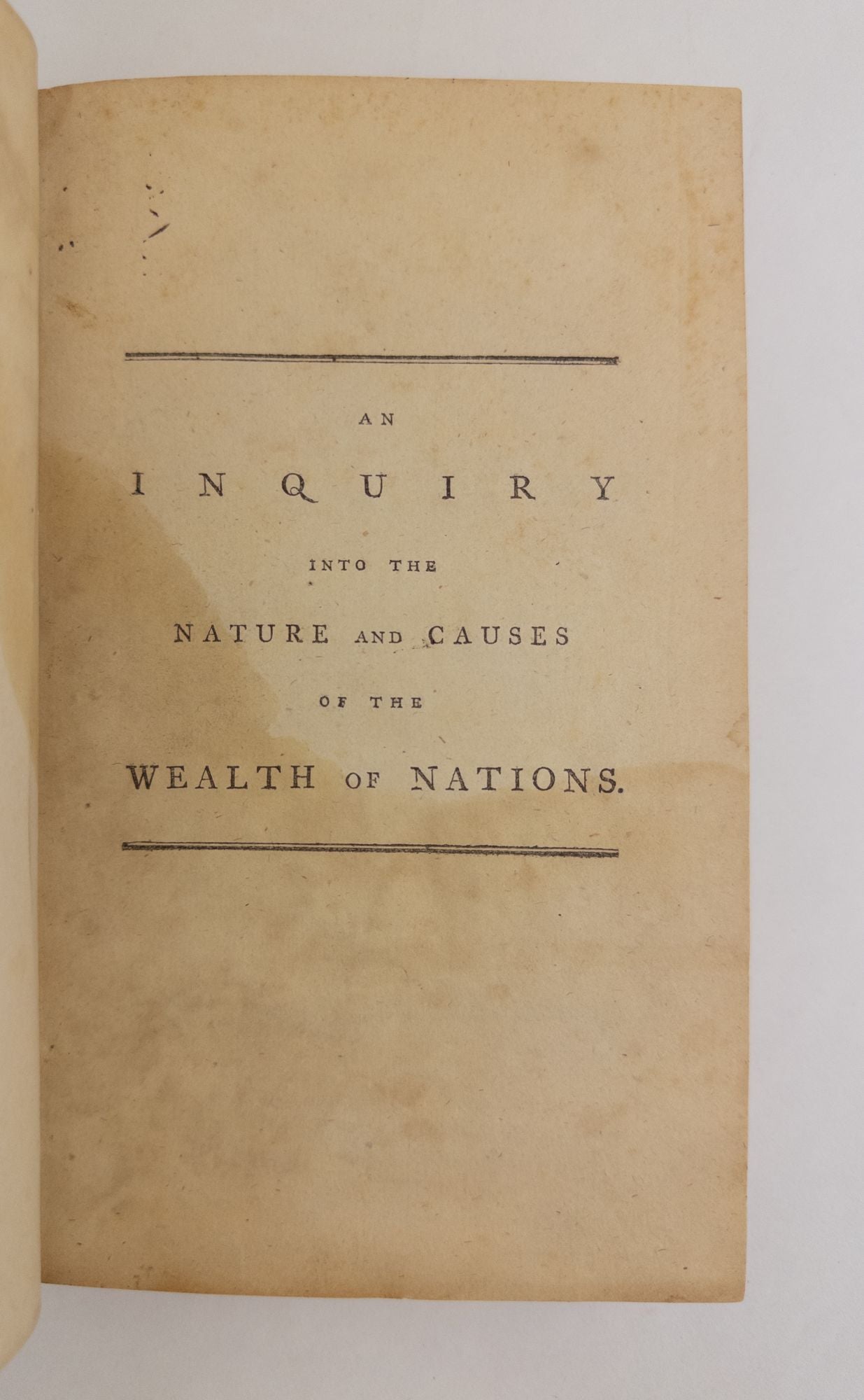 Product Image for AN INQUIRY INTO THE NATURE AND CAUSES OF THE WEALTH OF NATIONS [Two volumes]