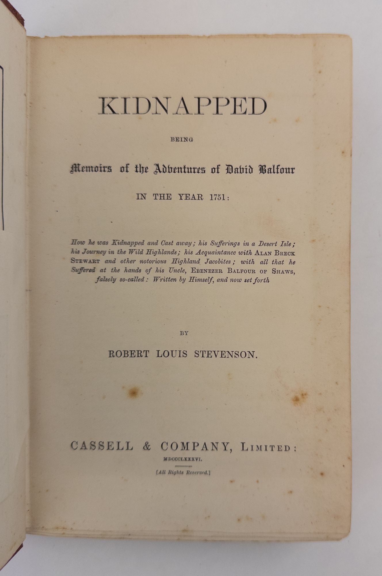 Product Image for KIDNAPPED BEING MEMOIRS OF THE ADVENTURES OF DAVID BALFOUR IN THE YEAR 1951