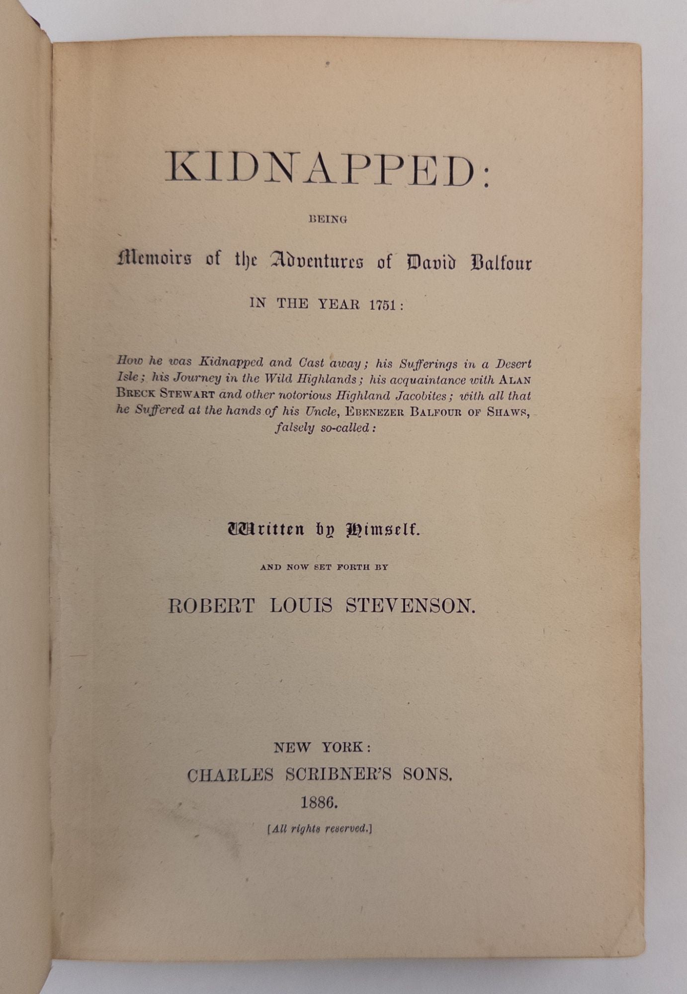 Product Image for KIDNAPPED: BEING MEMOIRS OF THE ADVENTURES OF DAVID BALFOUR