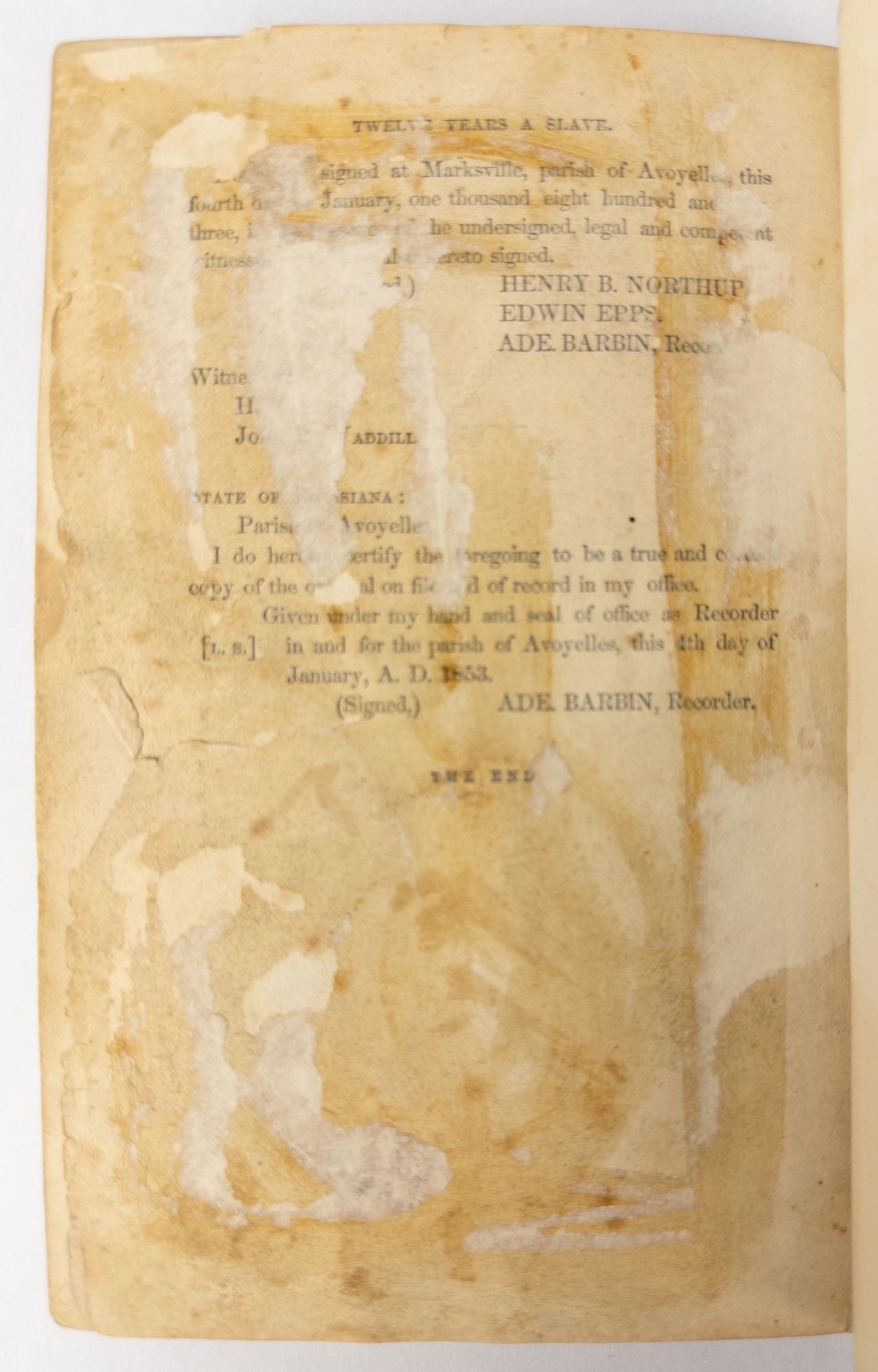 Product Image for TWELVE YEARS A SLAVE. NARRATIVE OF SOLOMON NORTHUP, A CITIZEN OF NEW-YORK, KIDNAPPED IN WASHINGTON CITY IN 1841, AND RESCUED IN 1853, FROM A COTTON PLANTATION NEAR THE RED RIVER, IN LOUISIANA