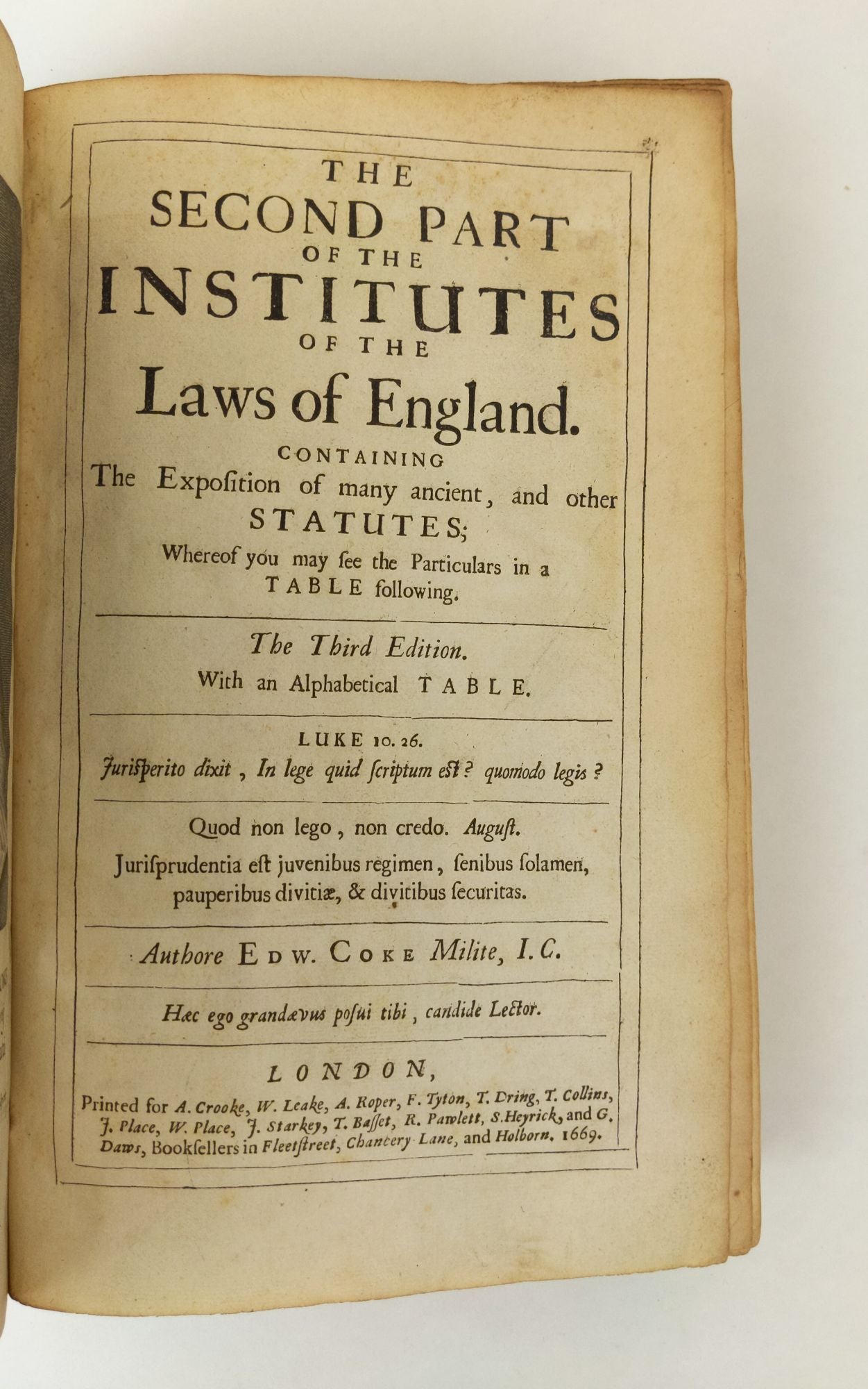 Product Image for THE SECOND PART OF THE INSTITUTES OF THE LAWS OF ENGLAND