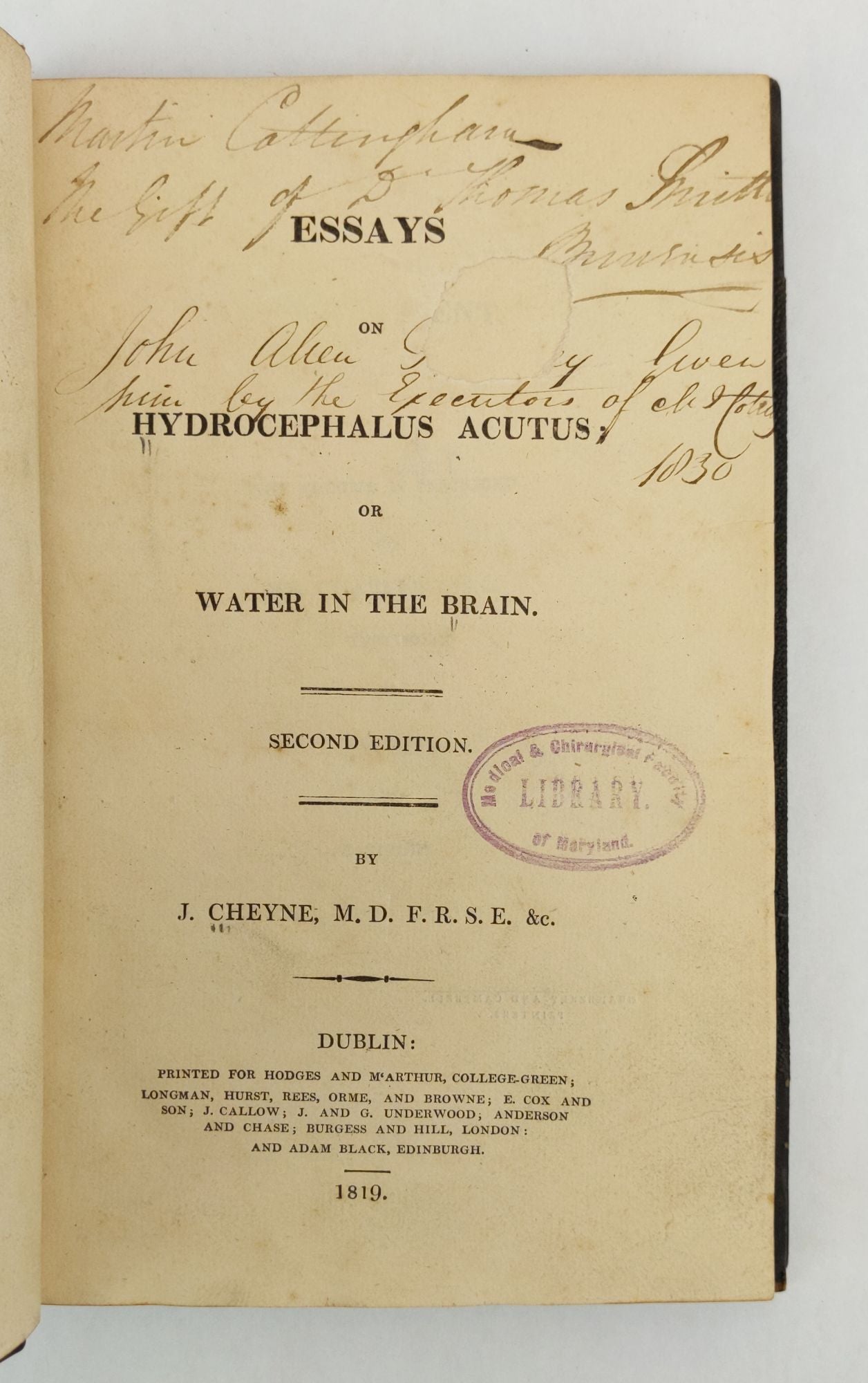 Product Image for ESSAYS ON HYDROCEPHALUS ACUTUS; OR WATER IN THE BRAIN