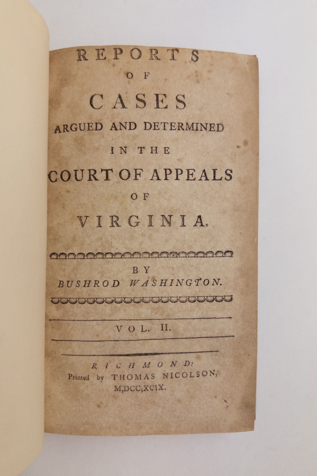 Product Image for Reports of Cases Argued and Determined in the Court of Appeals of Virginia [Two Volumes]