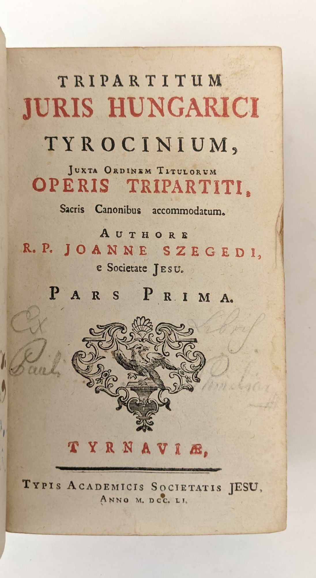 Product Image for Tripartitum Juris Hungarici Tyrocinium [Volume One Only]
