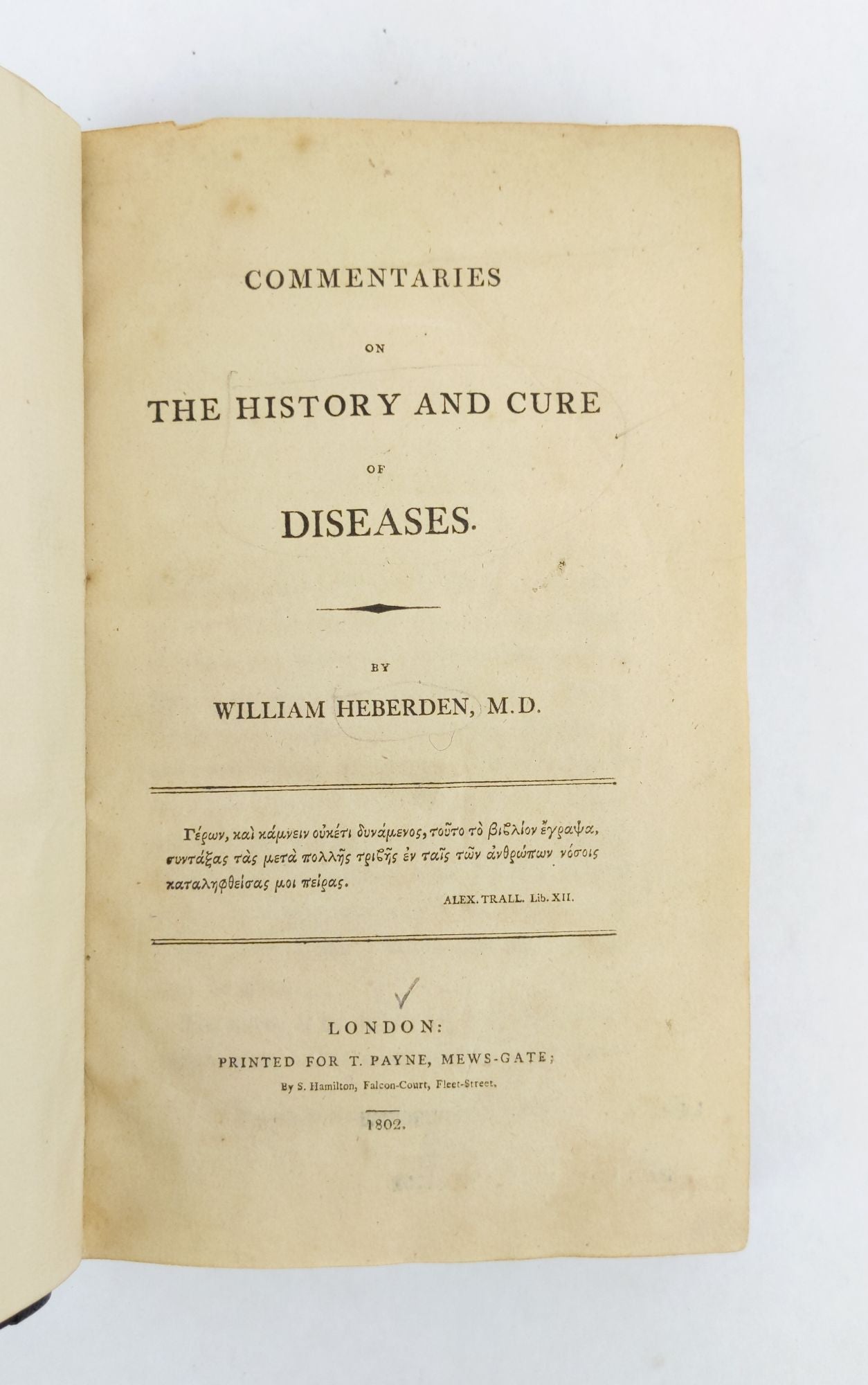 Product Image for COMMENTARIES ON THE HISTORY AND CURE OF DISEASE
