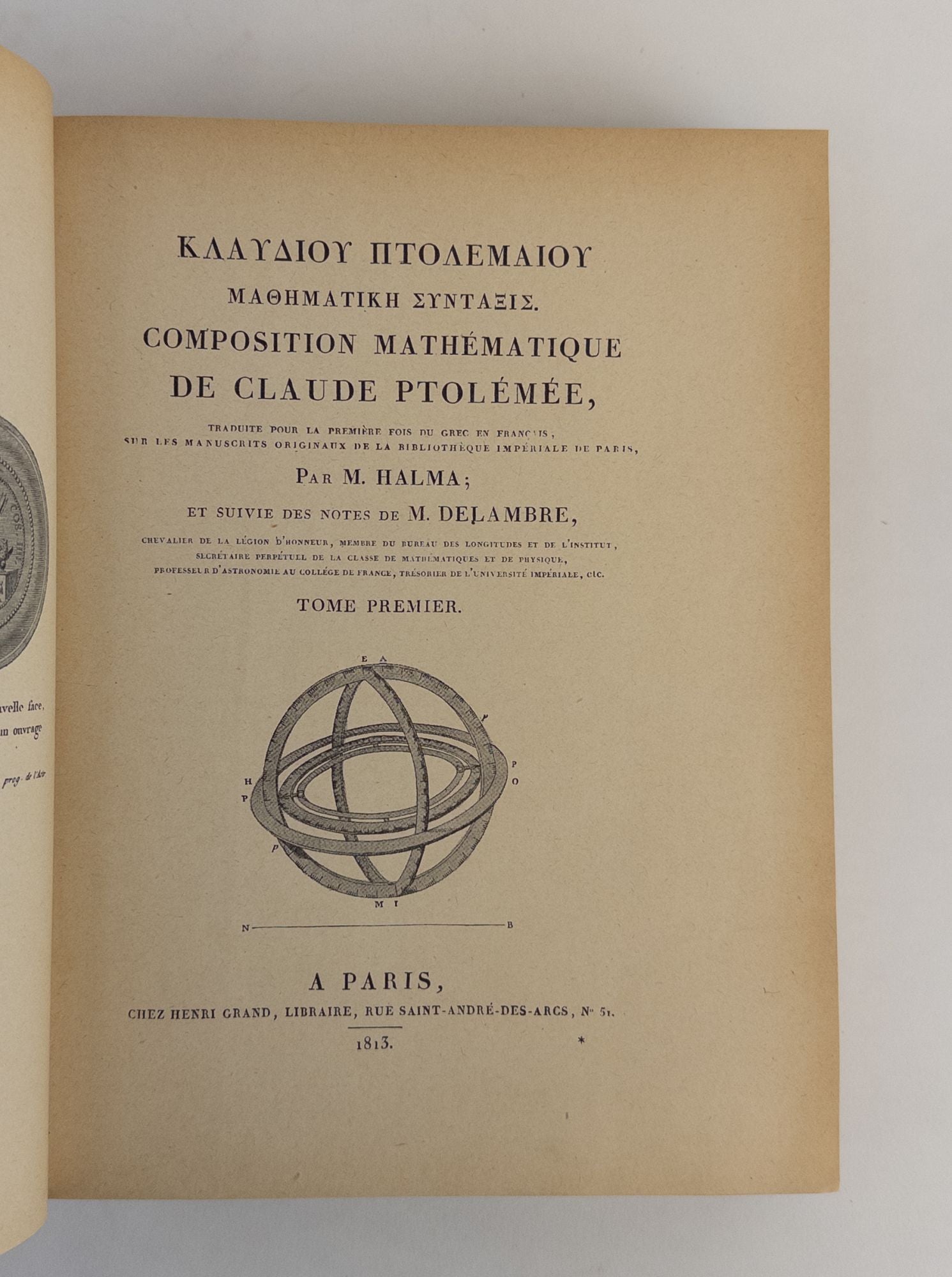 Product Image for COMPOSITION MATHÉMATIQUE DE CLAUDE PTOLÉMÉE [Two Volumes]