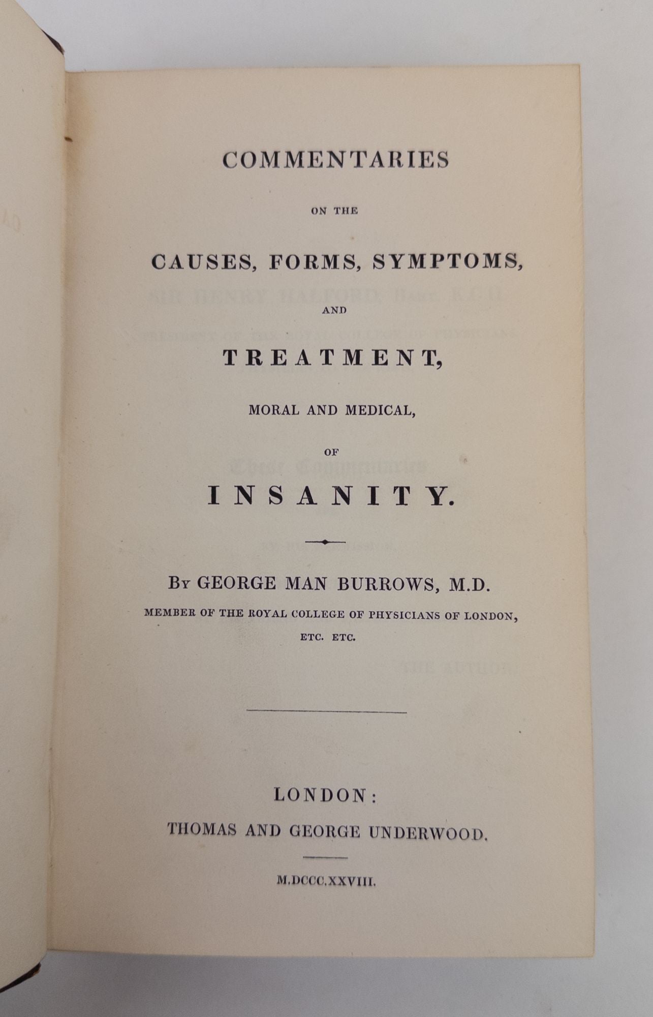 Product Image for COMMENTARIES ON THE CAUSES, FORMS, SYMPTOMS, AND TREATMENT, MORAL AND MEDICAL, OF INSANITY