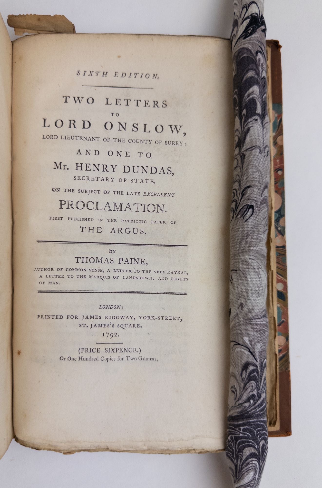 Product Image for RIGHTS OF MAN [Bound with] RIGHTS OF MAN PART THE SECOND [Bound with TWO LETTERS TO LORD ONSLOW [Bound with] LETTER ADDRESSED TO THE ADDRESSERS ON THE LATE PROCLAMATION