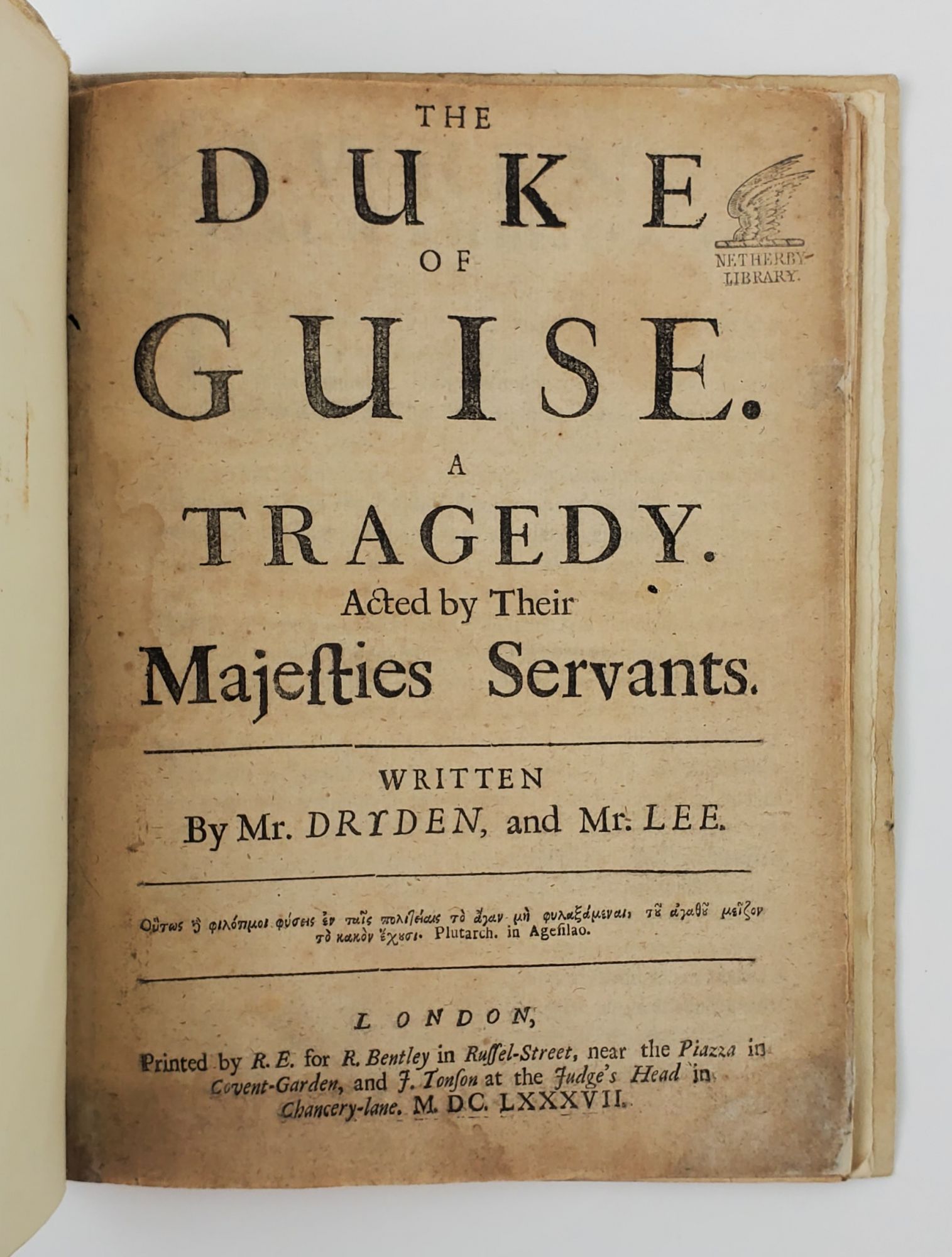 Product Image for THE DUKE OF GUISE. A TRAGEDY. ACTED BY THEIR MAJESTIES SERVANTS
