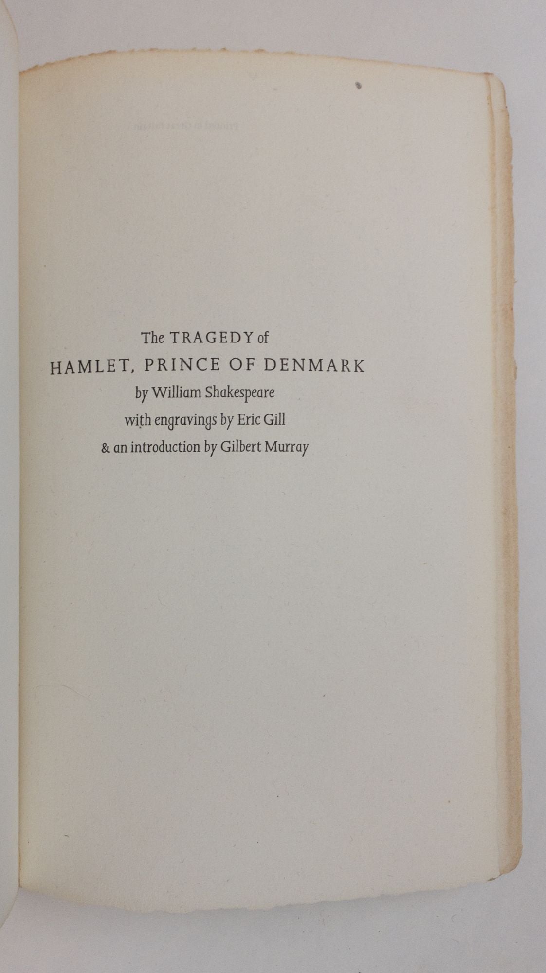Product Image for THE TRAGEDY OF HAMLET, PRINCE OF DENMARK [Cary Grant's Copy]