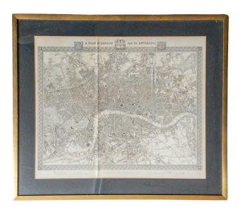 Product Image for A PLAN OF LONDON AND ITS ENVIRONS FOLDING MAP
