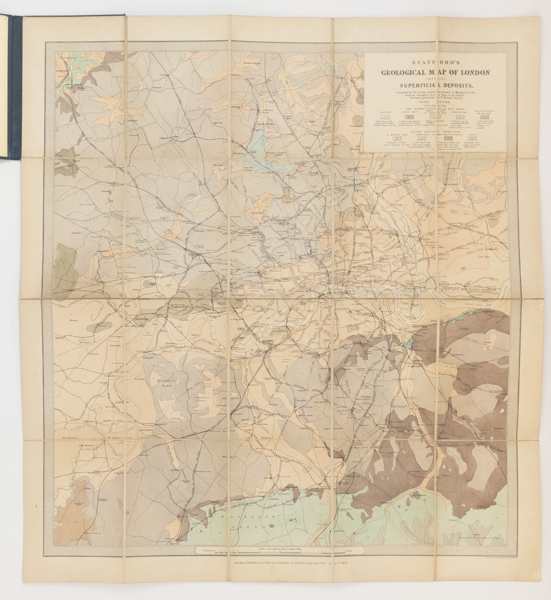 Product Image for STANFORD'S GEOLOGICAL MAP OF LONDON : SHEWING SUPERFICIAL DEPOSITS