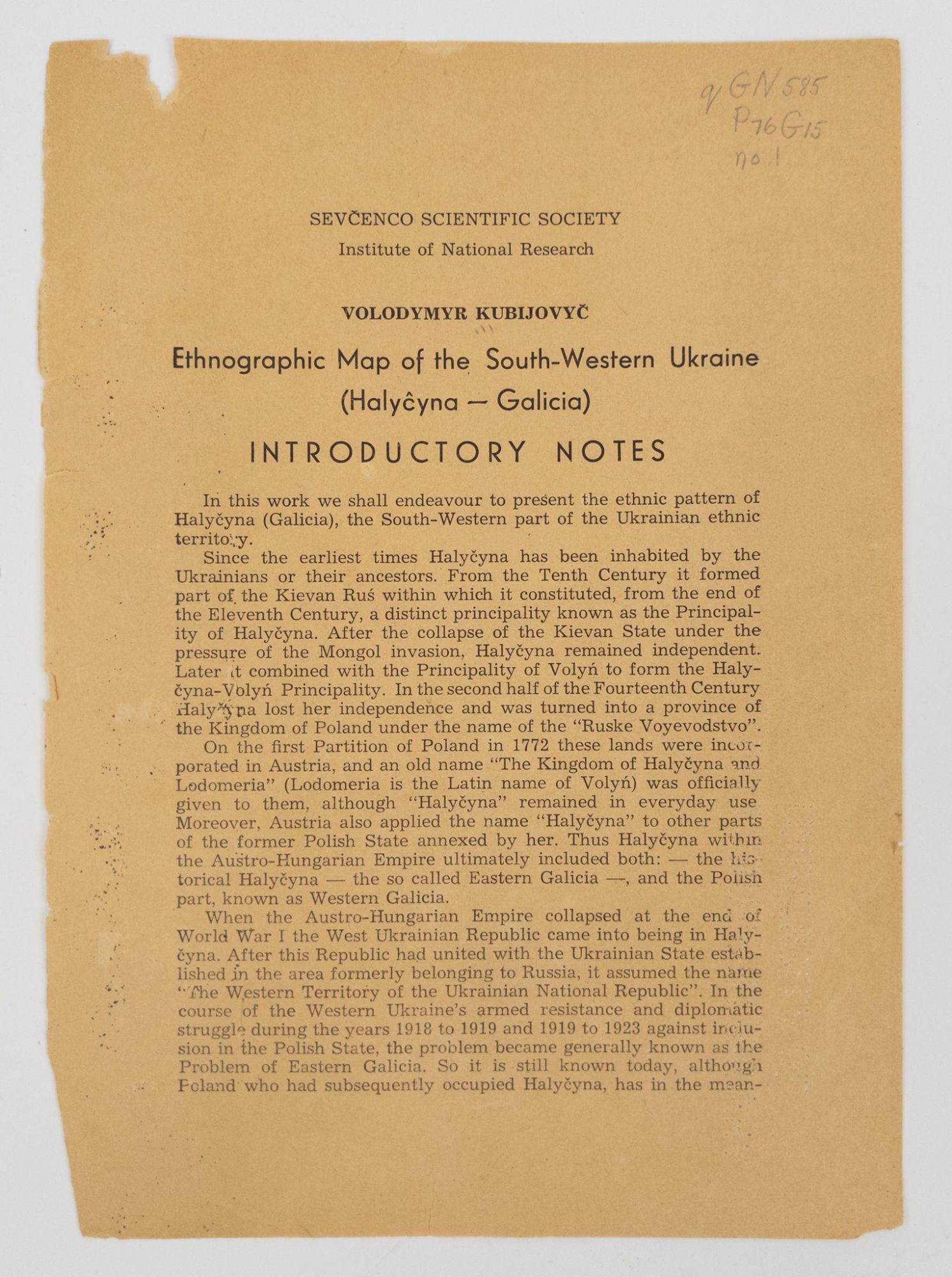 Product Image for ETHNIC GROUPS OF THE SOUTH-WESTERN UKRAINE (HALYCYNA-GALICIA) ON THE 1ST JANUARY 1939. I. VOLUMEN: ETHNOGRAPHIC MAP OF THE SOUTH-WESTERN UKRAINE (HALYCYNA-GALICIA) (MEMOIRS OF THE SCIENTIFIC SEVCENKO SOCIETY, VOL. CLX)