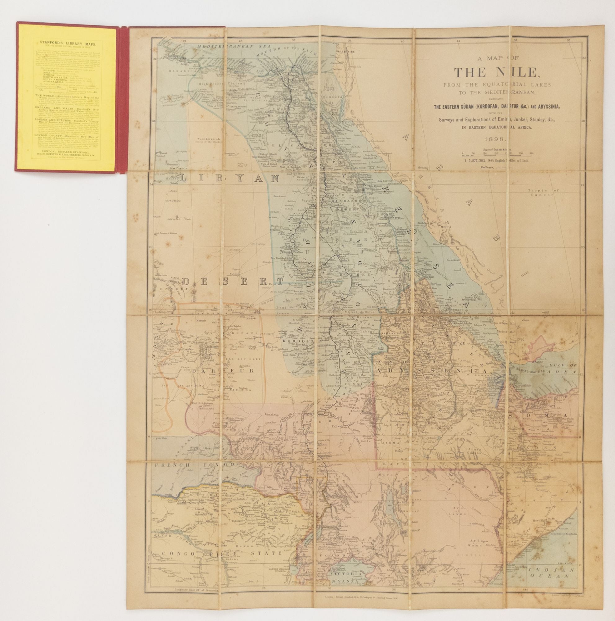 Product Image for MAP OF THE NILE, FROM THE EQUATORIAL LAKES TO THE MEDITERRANEAN, EMBRACING THE EASTERN SUDAN AND ABYSSINIA